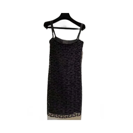 G Embroidered Lace Mini Dress