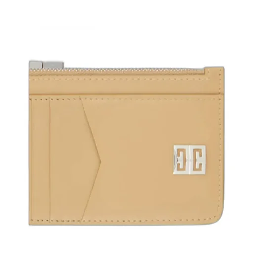 Logo Plaque Leather Cardholder