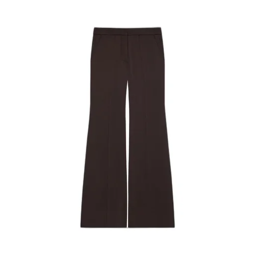 Flare Tailored Pants In Crepe With Satin Back