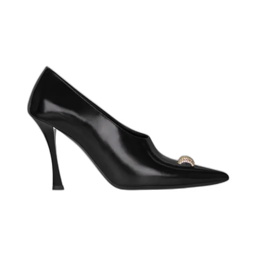 Pointed-Toe Embellished Pumps