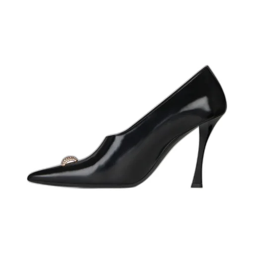 Pointed-Toe Embellished Pumps