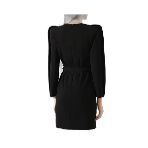 Structured Belted Mini Dress