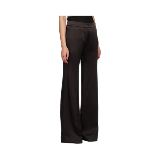 Flare Tailored Pants In Crepe With Satin Back
