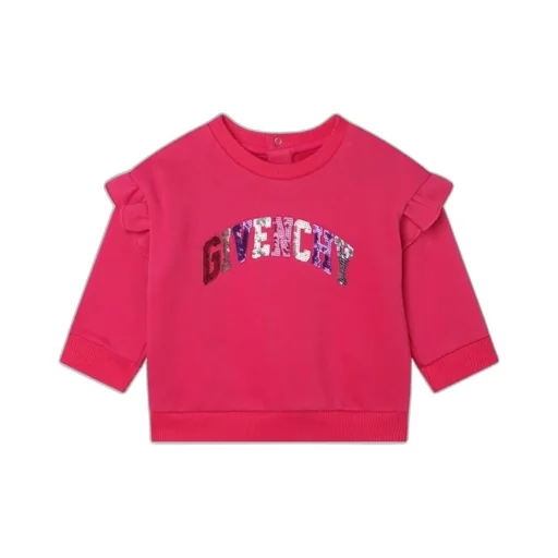 Sequined-Logo Fleece Sweatshirt