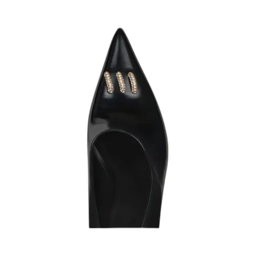 Pointed-Toe Embellished Pumps
