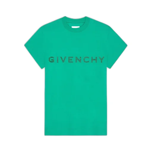 Slim Fit T-Shirt With Givenchy Rhinestones