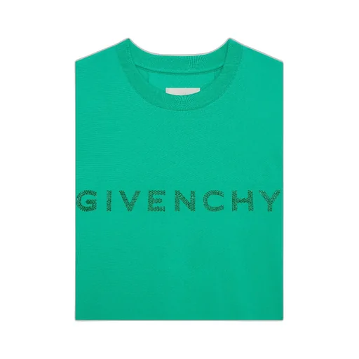 Slim Fit T-Shirt With Givenchy Rhinestones