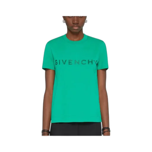 Slim Fit T-Shirt With Givenchy Rhinestones
