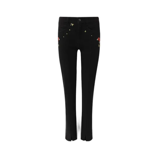 Embroidery Nine-Quarter Jeans