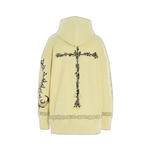Graphic Printed Cropped Hoodie