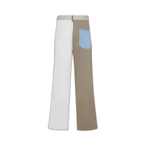 Bi-Color Straight-Leg Jeans