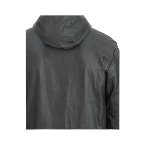 Leather Jacket With Hood
