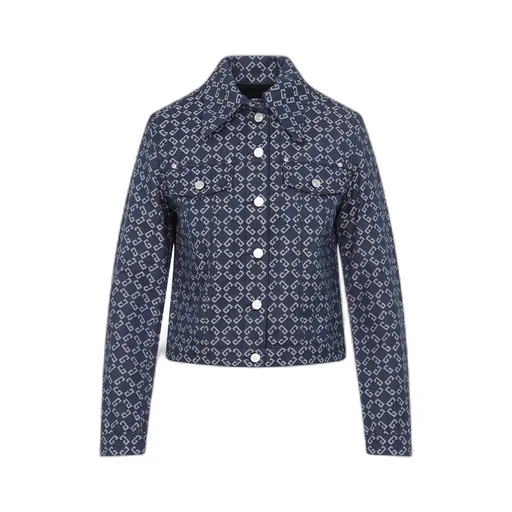 Monogrammed Button-Up Jacket