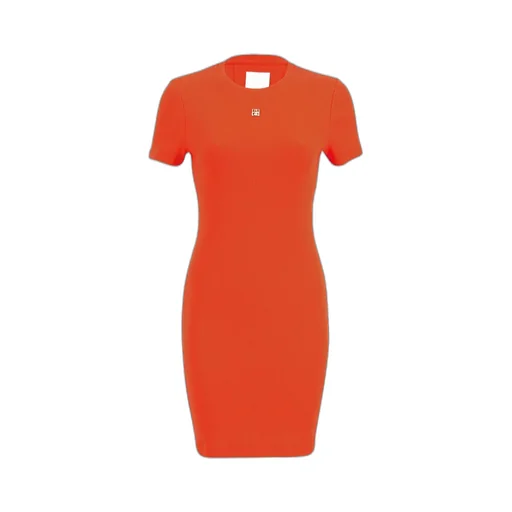 4G Plaque Short-Sleeved Dress