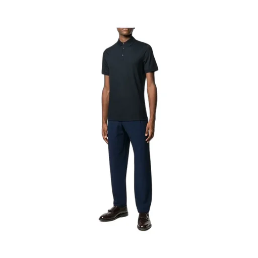 Fine-Knit Polo Shirt