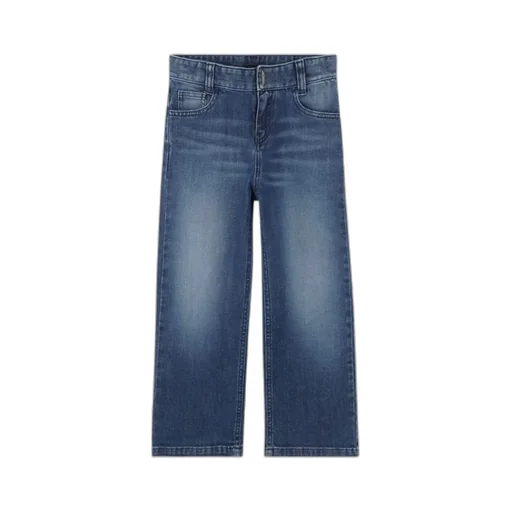 Logo Embroidered Straight Jeans