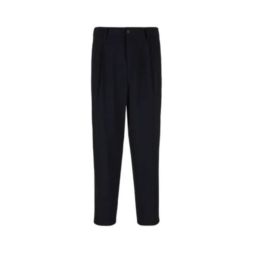 Single-Pleat Tapered Leg Trousers