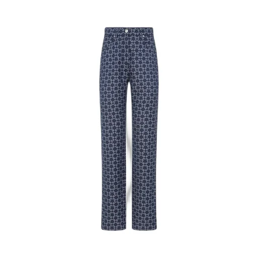 Monogrammed Straight-Leg Jeans