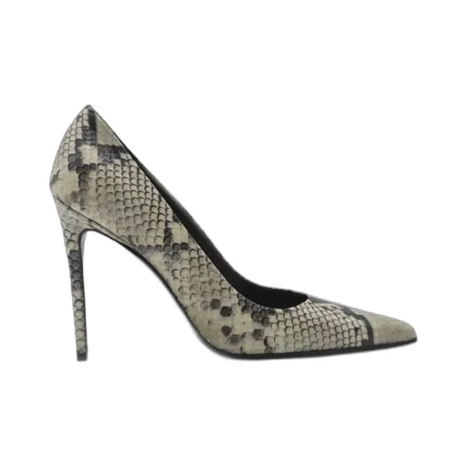 110Mm Snake-Effect Stiletto Pumps