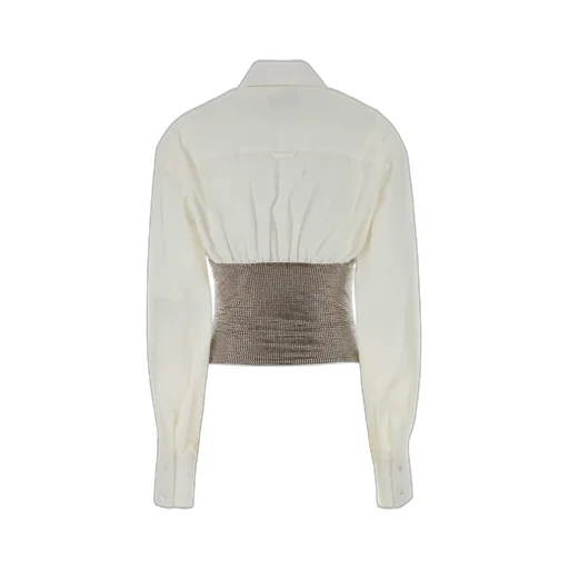 Embellished Poplin Top