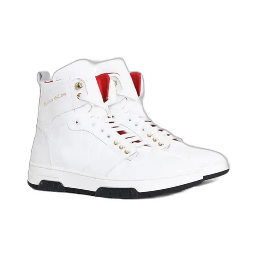 Legend Crocodile-Effect High-Top Sneakers