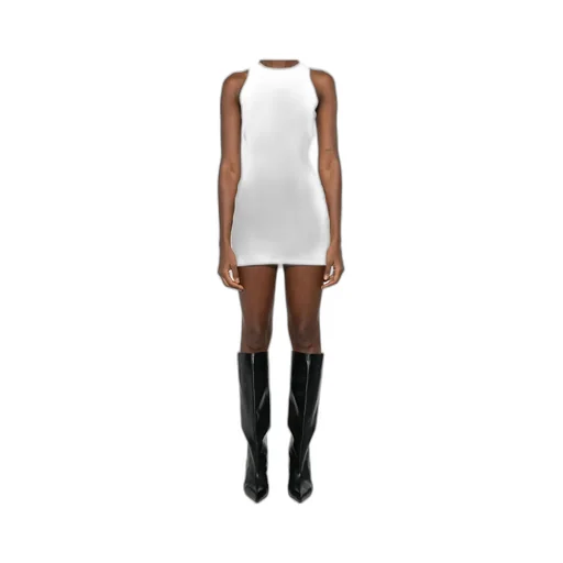 Feather-Trim Dress