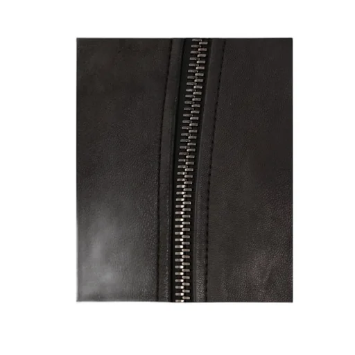 Long-Sleeved Leather Jacket