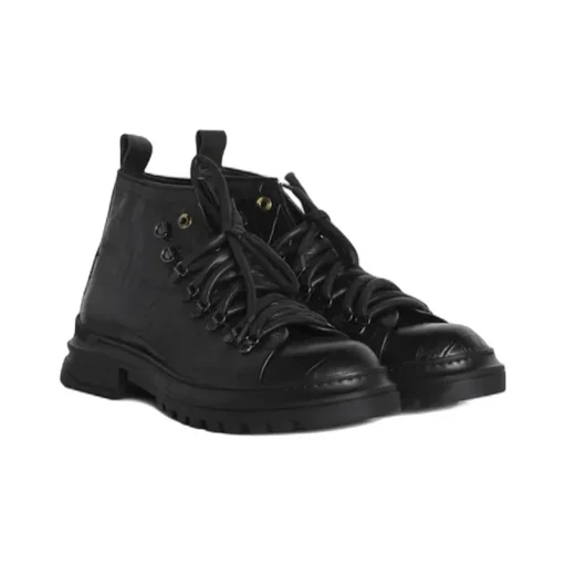 Round Toe Lace-Up Boots