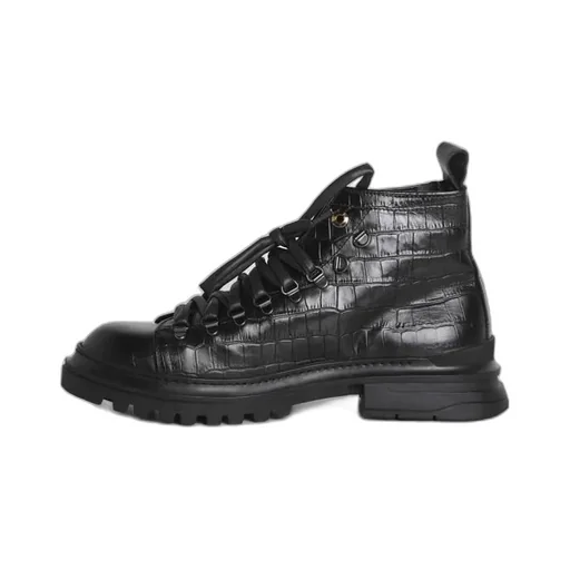 Round Toe Lace-Up Boots