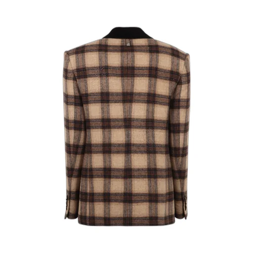 Check Double-Breasted Jacket