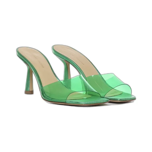 Square-Headed High-Heeled Sandals