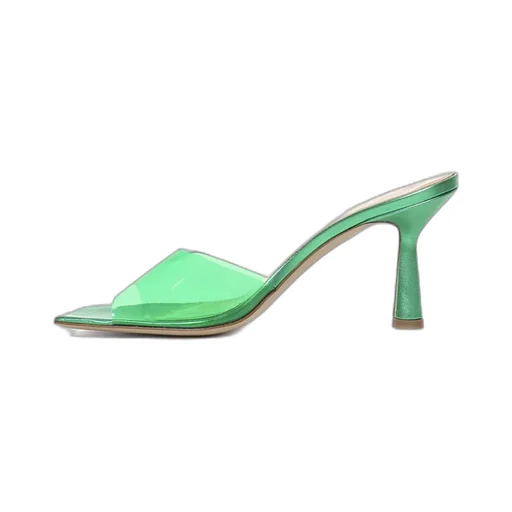 Square-Headed High-Heeled Sandals