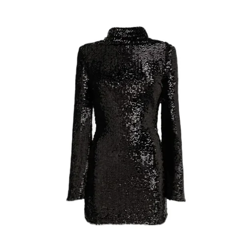 Sequined Long-Sleeved Dress