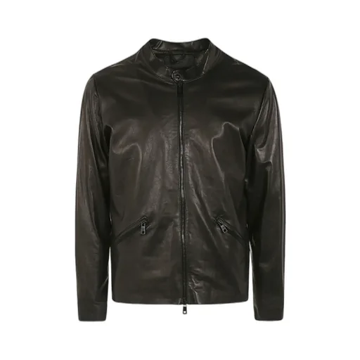 Zip-Up Leather Jacket