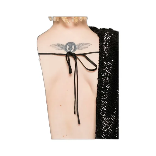 Sequined Long-Sleeved Dress