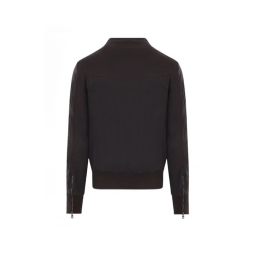 Long-Sleeved Leather Jacket