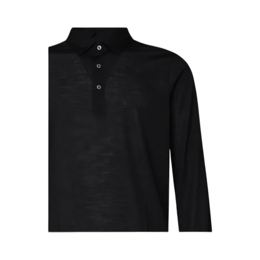 Buttoned Virgin Wool Polo Shirt