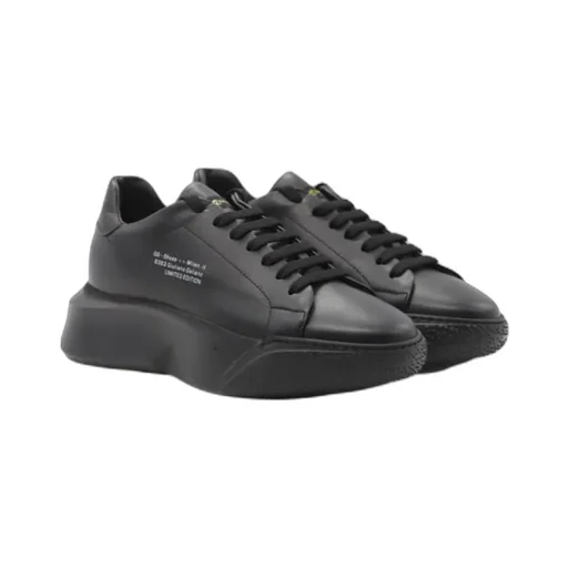 Leather Lace-Up Trainers