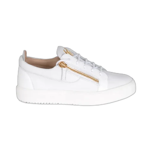 Zip-Detailed Low-Top Sneakers