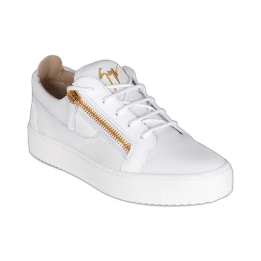 Zip-Detailed Low-Top Sneakers