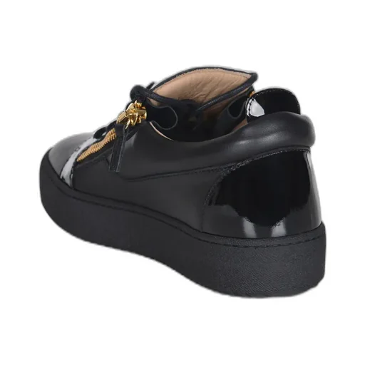 Zip-Detailed Low-Top Sneakers