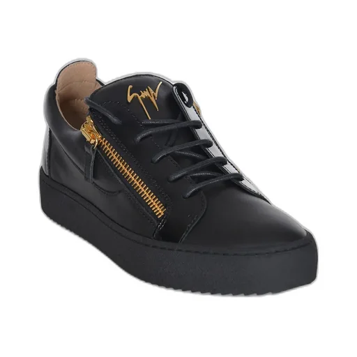 Zip-Detailed Low-Top Sneakers