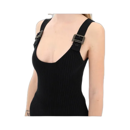 Buckle-Detail Knitted Top