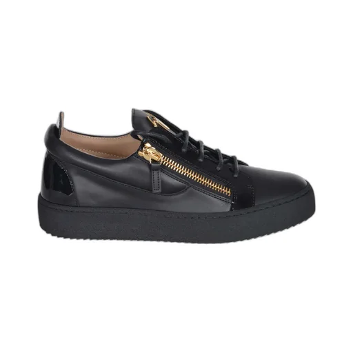 Zip-Detailed Low-Top Sneakers