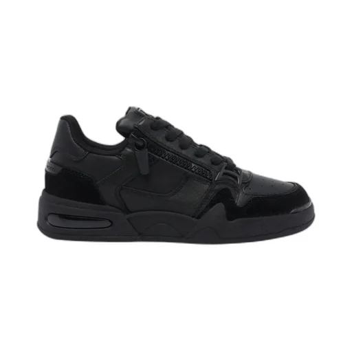 Zip-Detail Lace-Up Sneakers