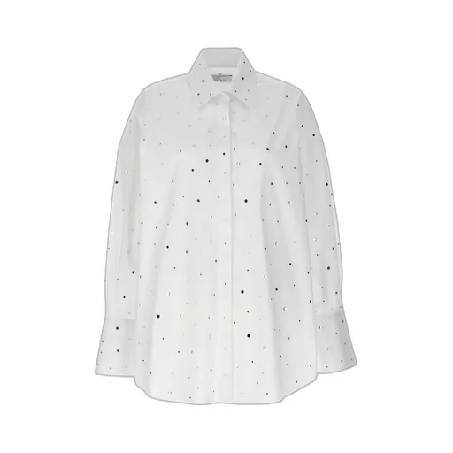 Rhinestone-Embellished Poplin Shirt