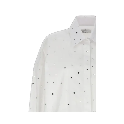 Rhinestone-Embellished Poplin Shirt