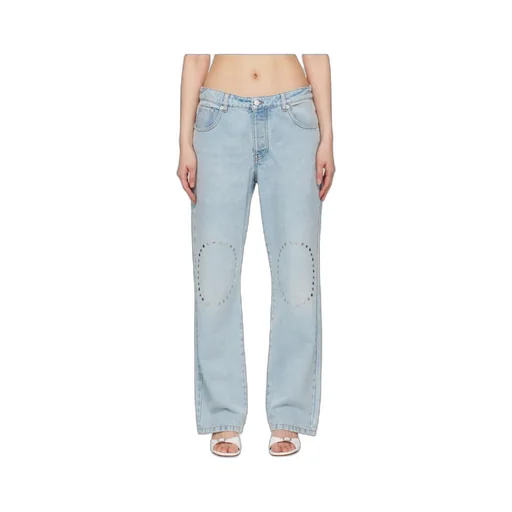 Studded Detail Wide-Leg Pants
