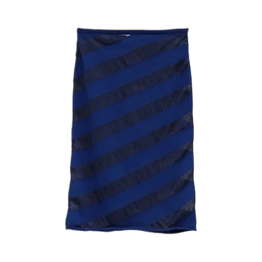 Zebara Striped Midi Skirt