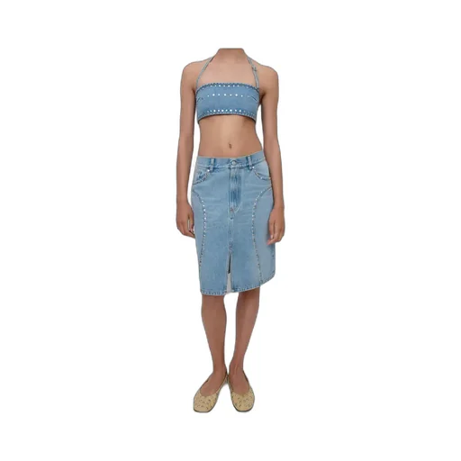 Luna Studded Denim Skirt